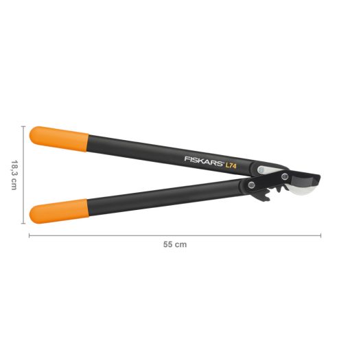 FISKARS PowerGear műanyag fogaskerekes ágvágó, horgos pengével (M) L74