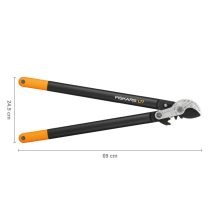 FISKARS PowerGear műanyag fogaskerekes ágvágó, rávágó pengével (L) L77