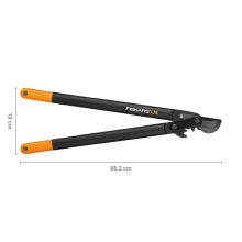 FISKARS PowerGear műanyag fogaskerekes ágvágó, horgos pengével (L) L78