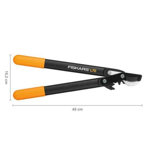 FISKARS PowerGear műanyag fogaskerekes ágvágó, horgos pengével (S) L70