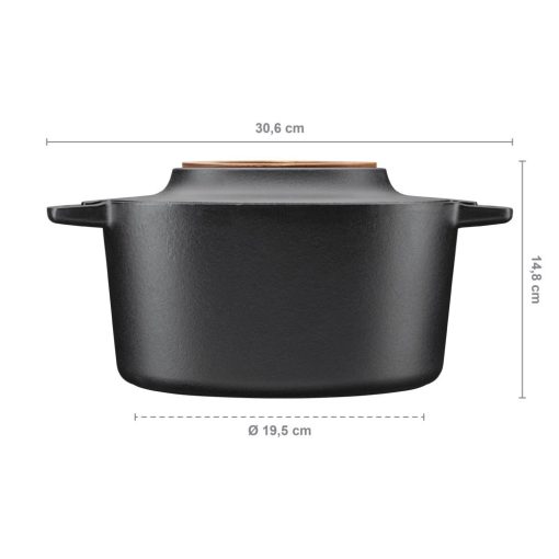 FISKARS Norden öntöttvas lábas, fedővel (4 L)