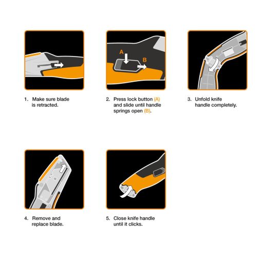 FISKARS CarbonMax visszahúzható pengekés