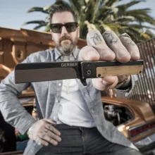 GERBER Quadrant zsebkés, bambusz markolattal