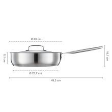 FISKARS All Steel pároló serpenyő (26 cm) ceratec bevonattal