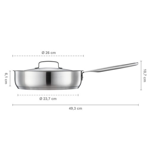 FISKARS All Steel pároló serpenyő (26 cm) ceratec bevonattal