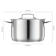 FISKARS All Steel lábas fedővel (5 l)