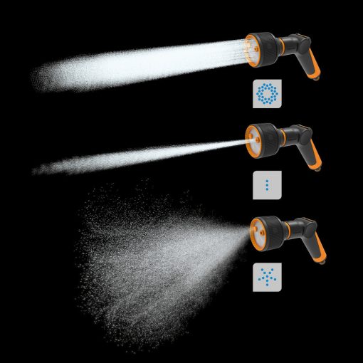 FISKARS Comfort 3 funkciós öntözőfej, hüvelykujj vezérlés