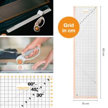 FISKARS patchwork vonalzó 15x60 cm