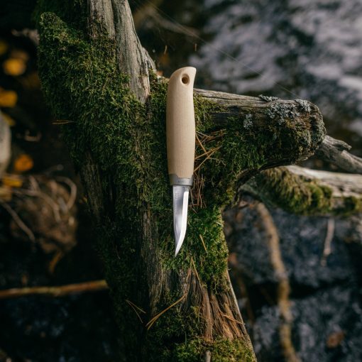 FISKARS Norden fafaragó kés, bőr tokkal