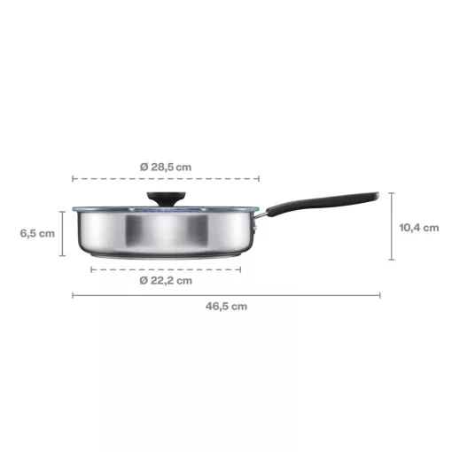 FISKARS Functional Form párolóserpenyő, fedővel (26 cm) kerámia bevonattal