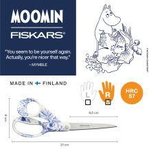 FISKARS Moomin általános olló (21 cm) Haru
