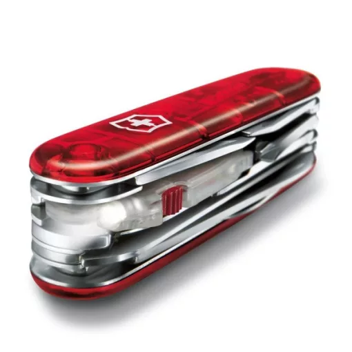 VICTORINOX Swiss Army Huntsman Lite zsebkés, áttetsző piros