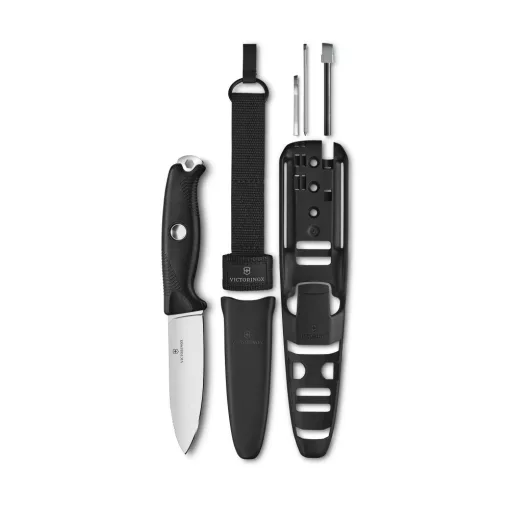 VICTORINOX Venture Pro tőr, tokkal, szikravetővel, fekete
