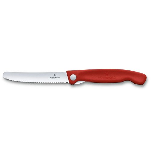 VICTORINOX Swiss Classic összecsukható paradicsomszeletelő kés (11 cm) piros