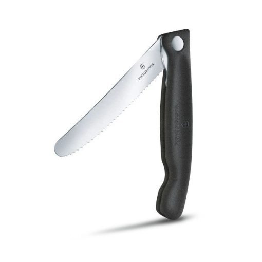 VICTORINOX Swiss Classic összecsukható paradicsomszeletelő kés (11 cm) fekete