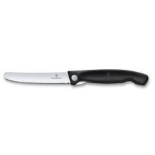 VICTORINOX Swiss Classic összecsukható paradicsomszeletelő kés (11 cm) fekete