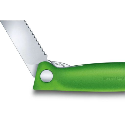VICTORINOX Swiss Classic összecsukható paradicsomszeletelő kés (11 cm) zöld