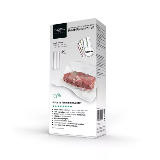CASO vákuum fólia 30 x 600 cm (2 tekercs) strukturált, extra erős