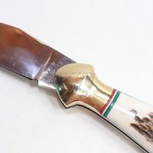 Papp László – Nagy Fejesgörbe bicska - Agancs nyéllel - Nemzeti színekkel