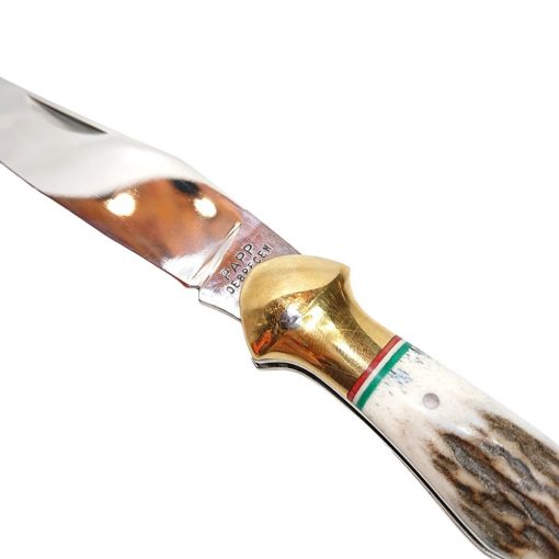 Papp László – Nagy Fejesgörbe bicska - Agancs nyéllel - Nemzeti színekkel