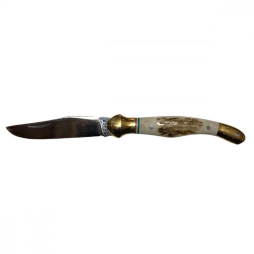 Little Antler fejesgörbe Clasp Knife – Hungarian tricolor