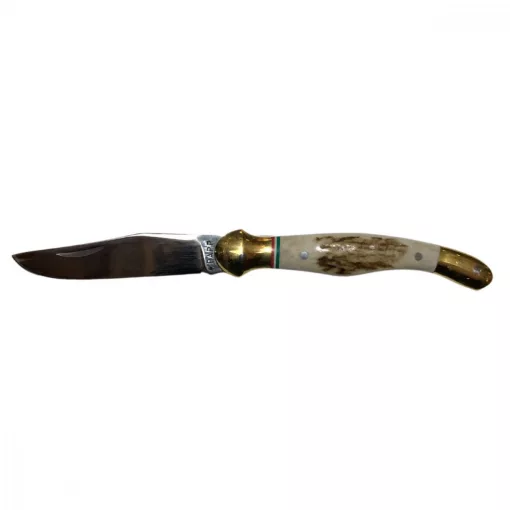 Little Antler fejesgörbe Clasp Knife – Hungarian tricolor