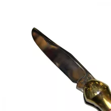Little Antler fejesgörbe Clasp Knife – Hungarian tricolor