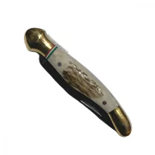 Little Antler fejesgörbe Clasp Knife – Hungarian tricolor