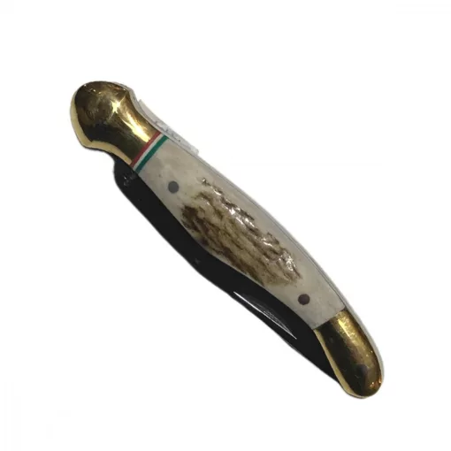 Little Antler fejesgörbe Clasp Knife – Hungarian tricolor