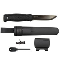   MORAKNIV Garberg (C) tőr, tokkal + Survival Kit tűzgyújtó készlet, fekete