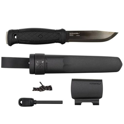 MORAKNIV Garberg (C) tőr, tokkal + Survival Kit tűzgyújtó készlet, fekete