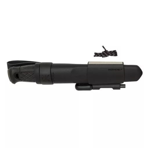 MORAKNIV Garberg (C) tőr, tokkal + Survival Kit tűzgyújtó készlet, fekete