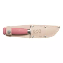 MORAKNIV Scout 39 (S) kés,  vörösáfonya, bőr tokkal