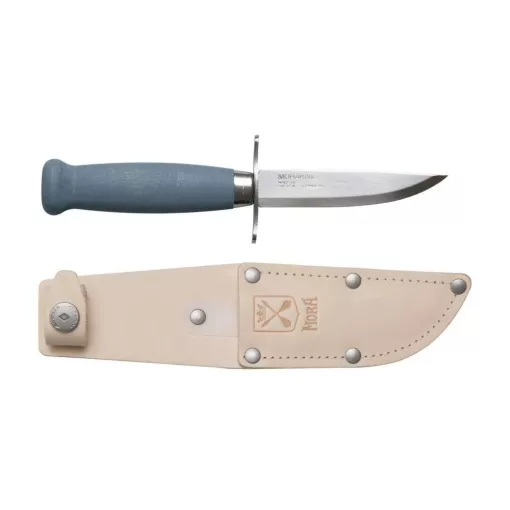 MORAKNIV Scout 39 (S) kés, kékáfonya, bőr tokkal