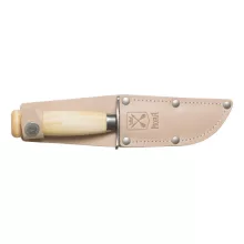 MORAKNIV Scout 39 (S) kés, natúr, bőr tokkal