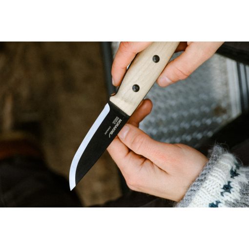 MORAKNIV Finn (S) kés, tokkal, kőrisfa markolattal