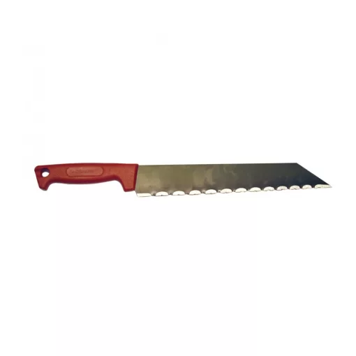 MORAKNIV kőzetgyapotvágó (S) kés recézett pengével, bordó