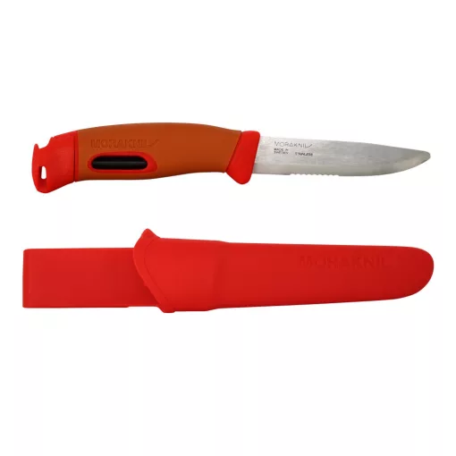 MORAKNIV Companion Spark Emergency (S) kés, tokkal, szikravetővel, piros / narancs