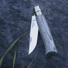 OPINEL Tradition Luxe Laminated No.08 (S) zsebkés, nyírfa, szürke