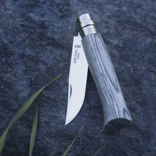 OPINEL Tradition Luxe Laminated No.08 (S) zsebkés, nyírfa, szürke