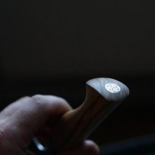 RYDA KNIVES ST650 hámozókés (9,2 cm) damaszkuszi acél