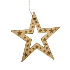 Fa Karácsonyfadísz 12 - Csillag