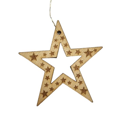 Fa Karácsonyfadísz 12 - Csillag