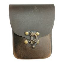 Bőr övtáska - Szimpla - Álló - Tüskezárral