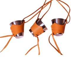 Pohártartó - Váci - Bőr - Fém pohárral - kicsi