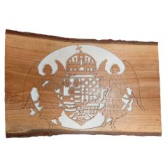   Fali fa dísz – Lézervágott - Angyalos magyar középcímer