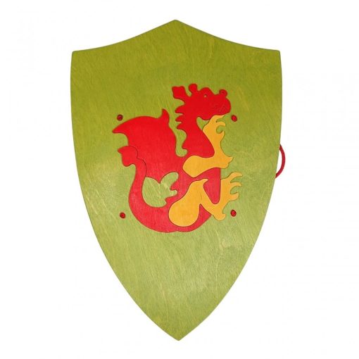 Fauna Fabrika - Wooden toy - Shield with green dragon