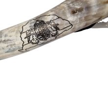 Kürt 24 – Fújókürt - Angyalos címer + Nagy Magyarország mintával (Egyedi darab)