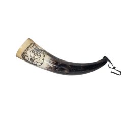 Kürt 29 –Ivókürt - Farkasfej mintával (Egyedi darab)