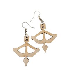   Fa fülbevaló – Lézervágott – Tengri ékszer – Íj és nyíl